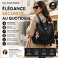 Sac à dos imperméable pour femme avec porte-clés et système antivol