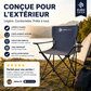 Chaise de camping pliable et portable avec porte-gobelet