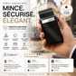 Porte-cartes RFID en alliage d'aluminium à ouverture automatique, anti-fraude et anti-démagnétisation