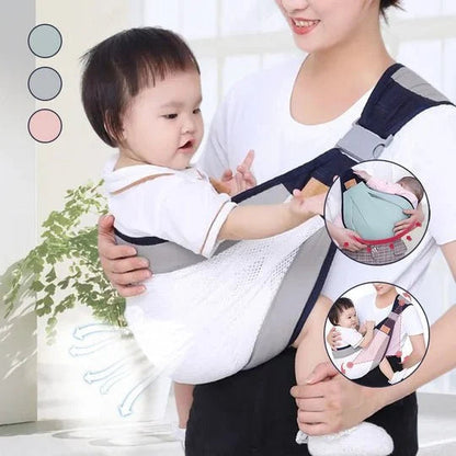 👶🛒 -50% ! 🧁Porte-Bébé 4 Positions – Coton Premium, Maille Respirante & Soutien Cervical Intégré