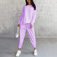 💕Ensemble sweat-shirt à manches longues et pantalon à ourlet irrégulier pour femme