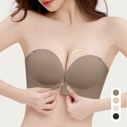 🌟Soutien-gorge push-up à bretelles invisibles et boucle à l'avant🥰