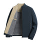 Veste décontractée à col montant et fermeture éclair pour homme