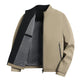 Veste décontractée à col montant et fermeture éclair pour homme