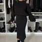 🍂50% de réduction🍂Ensemble 2 pièces sweat-shirt et robe sans manches pour femme