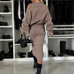🍂50% de réduction🍂Ensemble 2 pièces sweat-shirt et robe sans manches pour femme