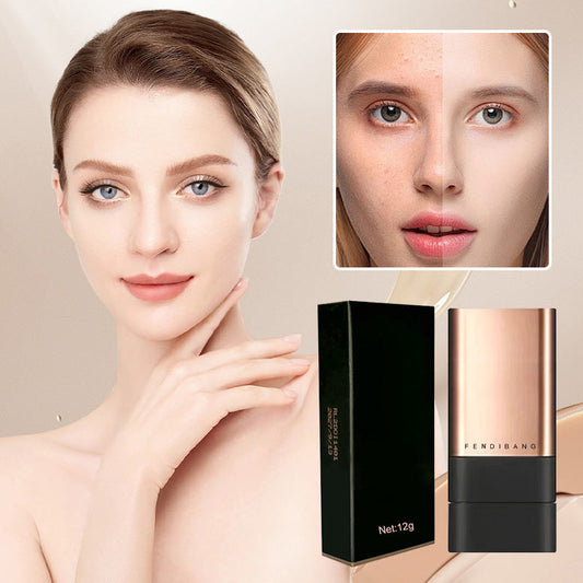⏳Spécial à durée limitée⏰Fond de teint mat naturel en stick avec pinceau💅