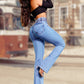 🔥 52% de réduction ! ⏰ Jean Évasé Taille Haute en Stretch – Silhouette Allongée, Confort Extensible & Look Élégant Toute la Journée 👖✨