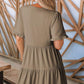 💕Nouveautés 2026 : 50 % de réduction !!💃👗Robe à volants et à encolure en V pour femm