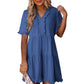 💕Nouveautés 2026 : 50 % de réduction !!💃👗Robe à volants et à encolure en V pour femm
