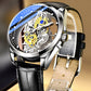 📢📢50% DE RÉDUCTION !! ⏰ Montre Squelette Double Face – Tourbillon Non Mécanique, Lumineuse, Étanche 30M ✨