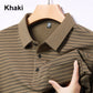 Chemise rayée pour homme avec col et patte de boutonnage
