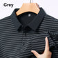 Chemise rayée pour homme avec col et patte de boutonnage