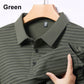 Chemise rayée pour homme avec col et patte de boutonnage