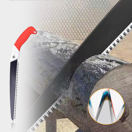 🌳 60% DE RÉDUCTION! ✂️ Scie d‘Élagage Universelle – Lame SK5 Tranchante, Poignée Ergonomique & Fourreau de Protection 🔪