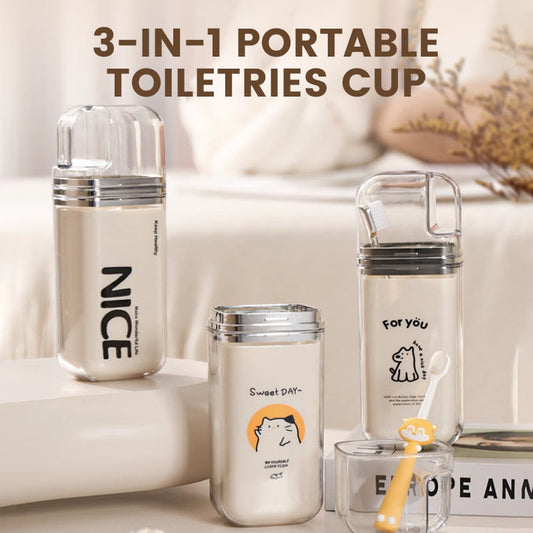 Tasse de toilette portable 3 en 1 à découper