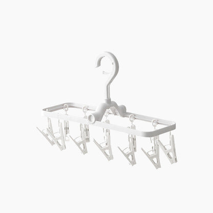 Porte-séchoir pliable et coupe-vent à 12 pinces