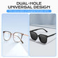 Oreillettes rondes à double trou en silicone antidérapant pour lunettes