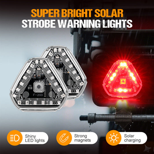 Feux d'avertissement solaires stroboscopiques super brillants