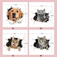 Autocollants muraux 3D amovibles pour chats et chiens