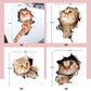 Autocollants muraux 3D amovibles pour chats et chiens