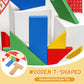 Puzzle éducatif en bois en forme de T