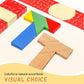 Puzzle éducatif en bois en forme de T