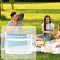 Bac de lavage transparent pliable pour l'extérieur avec poignée