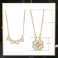 Collier en forme de cœur à quatre feuilles