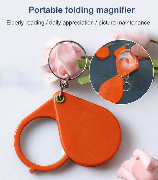 Mini loupe pliable porte-clés