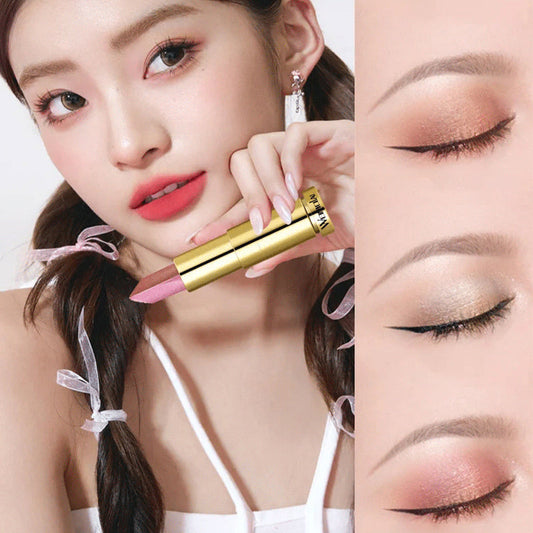 Ombre à paupières waterproof bicolore irisée en stick