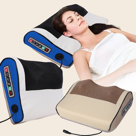 Oreiller de massage multifonctionnel avec pétrissage profond et fonction chauffante