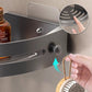 Étagère de douche d'angle sans perçage avec crochets