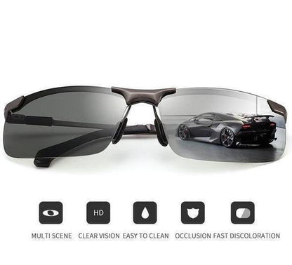 😎Lunettes de soleil photochromiques 2026 avec lentille polarisée anti-éblouissante (50 % de réduction)