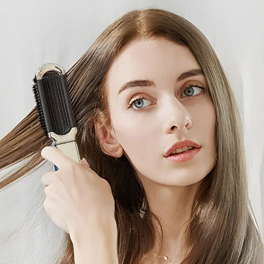 Mini peigne à coussin d'air portable avec miroir amovible