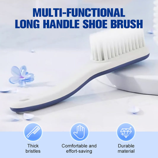 Brosse à chaussures multifonctionnelle à long manche
