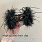 Cadeau créatif - Barrette à cheveux en peluche avec filet à plumes