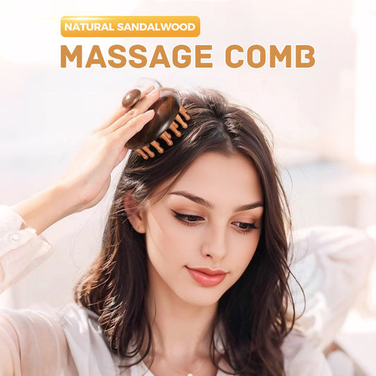 Peigne de massage en bois de santal naturel