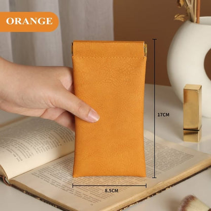 🔥SOLDES 49 % DE RÉDUCTION🔥Pochette de rangement en cuir avec fermeture à pression