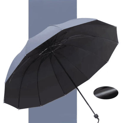 Grand Parapluie Pliable Résistant au Vent à 12 Baleines
