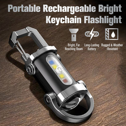 🔥 1 achetés 1 offerts 🎁💡 Lampe de poche porte-clés rechargeable – 7 modes, étanche & ultra-puissante, plus légère qu’une clé ! 🔑