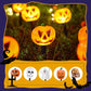Lumière solaire pour jardin en forme de citrouille d'Halloween