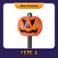 Lumière solaire pour jardin en forme de citrouille d'Halloween
