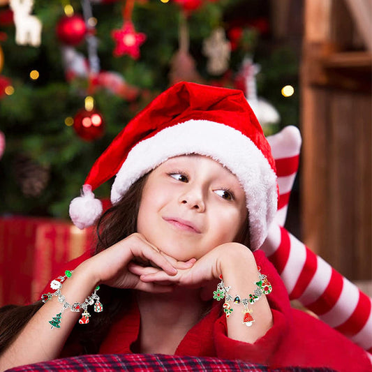 🎅🎄Ensemble de bracelets pour calendrier de l'Avent de Noël à faire soi-même, 24 jours