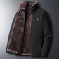 Veste chaude doublée en peluche pour homme
