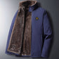 Veste chaude doublée en peluche pour homme