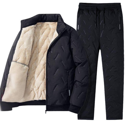 Ensemble deux pièces élégant composé d'une veste et d'un pantalon chauds pour homme