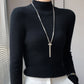 Pull mi-haut en maille avec doublure