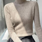 Pull mi-haut en maille avec doublure