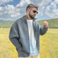 Cardigan à fermeture éclair intégrale pour homme